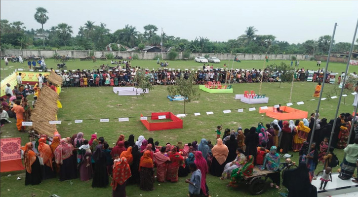 সাতক্ষীরায় ঘূর্ণিঝড়কালীন সমন্বিত স্বাস্থ্যঝুঁকি বিষয়ক মহড়া