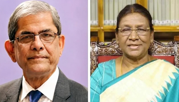 রাষ্ট্রপতি মির্জা ফখরুল ইসলামকে অভিনন্দন জানালেন ভারতের রাষ্ট্রপতি