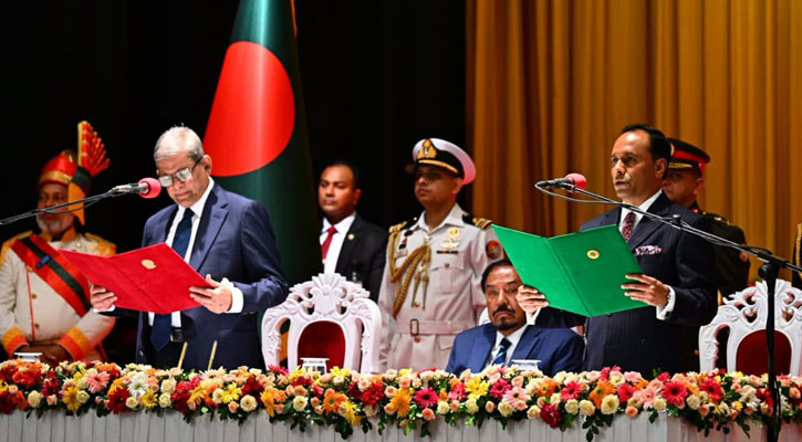 শপথ নিলেন ২৩তম রাষ্ট্রপতি মির্জা ফখরুল ইসলাম আলমগীর