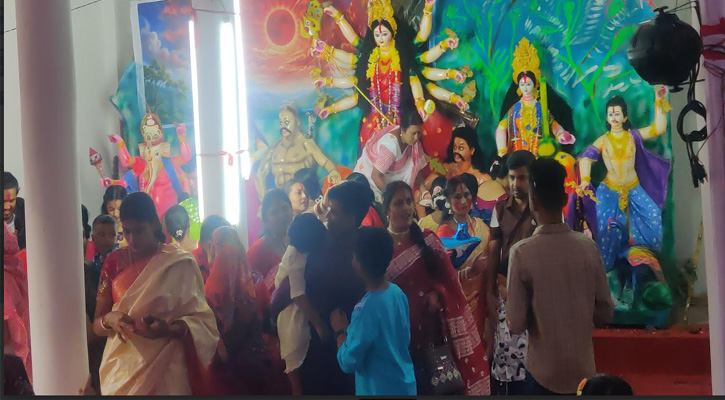 নগরকান্দায় ৬৩ মণ্ডপে দুর্গাপূজা শেষে প্রতিমা বিসর্জন, ঘটেনি অপ্রীতিকর ঘটনা
