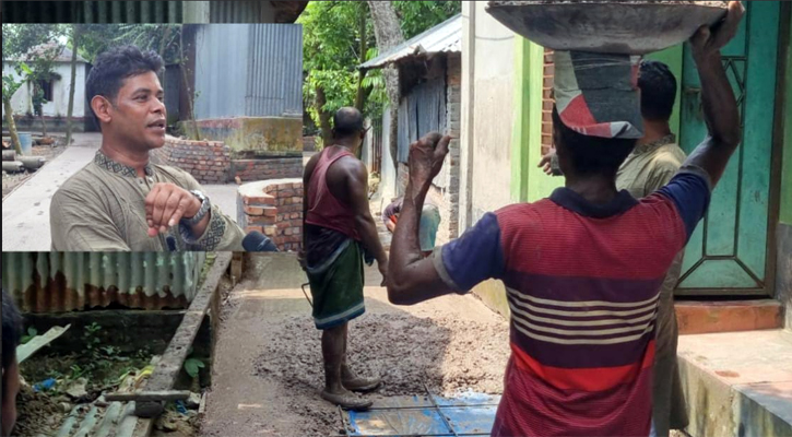 লাকাবাসীর স্বপ্নপূরণে নিজ অর্থায়নে রাস্তা নির্মাণ করলেন প্রবাসী জজ মিয়া