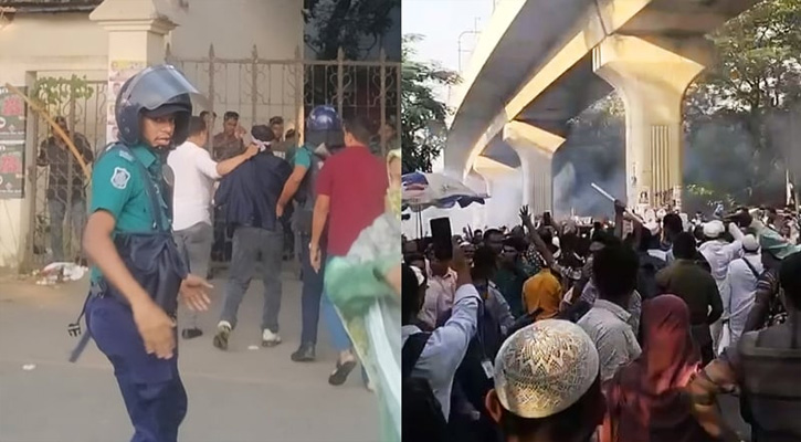 প্রাথমিক শিক্ষকদের পদযাত্রায় পুলিশের বাধা, সাউন্ড গ্রেনেড নিক্ষেপ