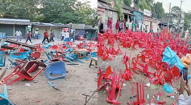 গৌরীপুরে শীষ প্রতীকের দুই গ্রুপে পাল্টাপাল্টি হামলা