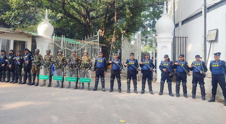 ট্রাইব্যুনালে কড়া নিরাপত্তা, সেনাবাহিনী-বিজিবি-পুলিশ মোতায়েন