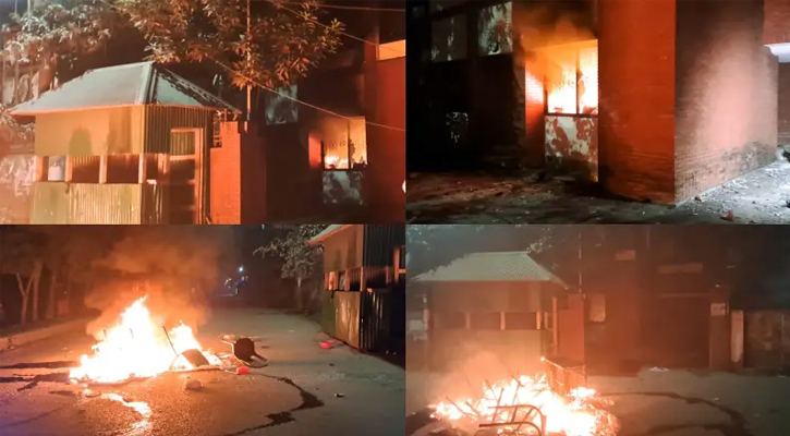 তোফায়েল আহমেদের বাড়িতে ভাঙচুর, অগ্নিসংযোগ