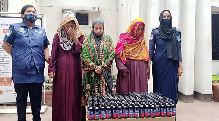 রূপগঞ্জে ১৫৫ বোতল ফেনসিডিলসহ তিন নারী গ্রেফতার