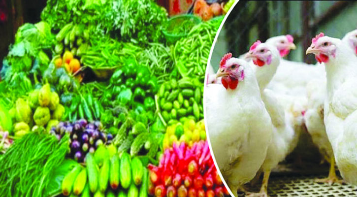 রাজধানীতে ঊর্ধ্বমুখী সবজি ও মুরগির দাম