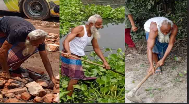 ফরিদগঞ্জে ব্যক্তি উদ্যোগে সড়ক ও নদী পরিষ্কার