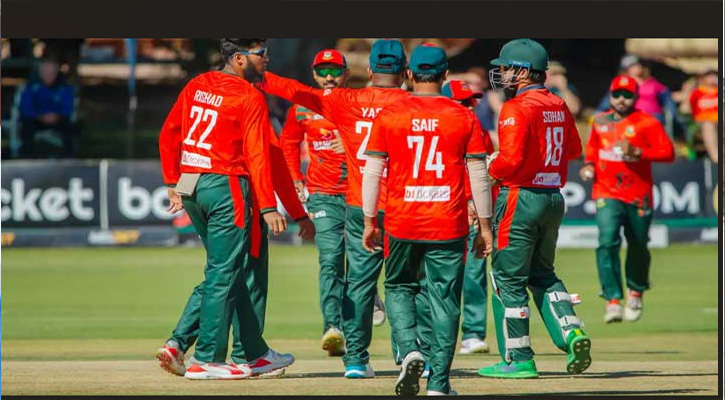 রিশাদের ঘূর্ণিতে জিম্বাবুয়েকে হারিয়ে সমতায় ফিরলো বাংলাদেশ