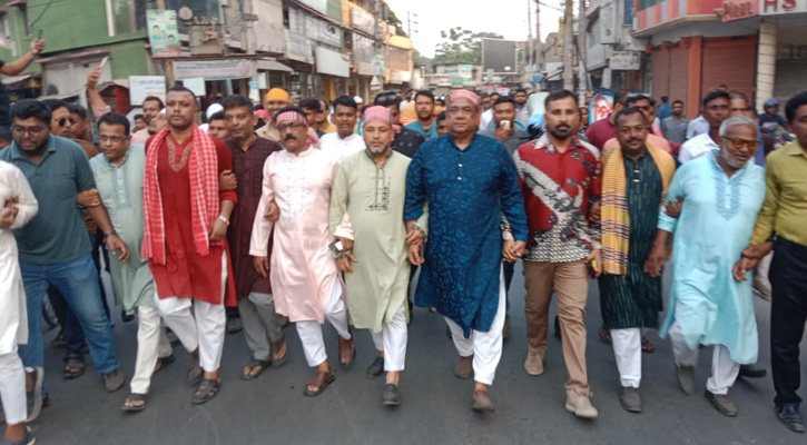 জেলা বিএনপির উদ্যোগে সাতক্ষীরায় বর্ণাঢ্য আনন্দ শোভাযাত্রা