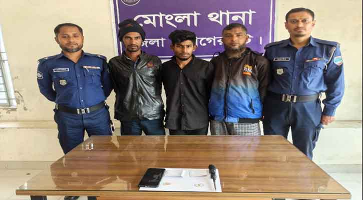 মোংলায় সাংবাদিকের বাড়িতে ডাকাতি, আটক -৩