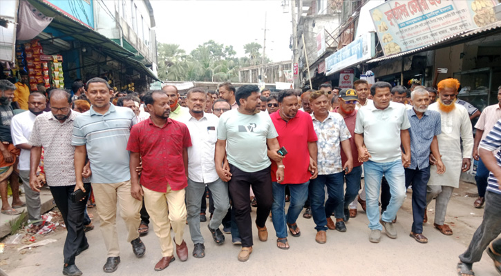 কয়রায়  বিএন পির বিক্ষোভ মিছিলওপ্রতিবাদ সভা   অনুষ্ঠিত