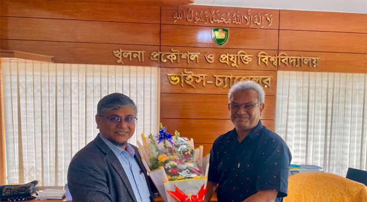 খুলনা কৃষি বিশ্ববিদ্যালয়ের উপাচার্য ‘র কুয়েট উপাচার্য এর সঙ্গে সৌজন্য সাক্ষাৎ