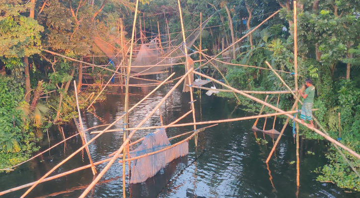নগরকান্দায় দেশীয় মাছ রক্ষায় মৎস্য অধিদপ্তরের  অভিযান