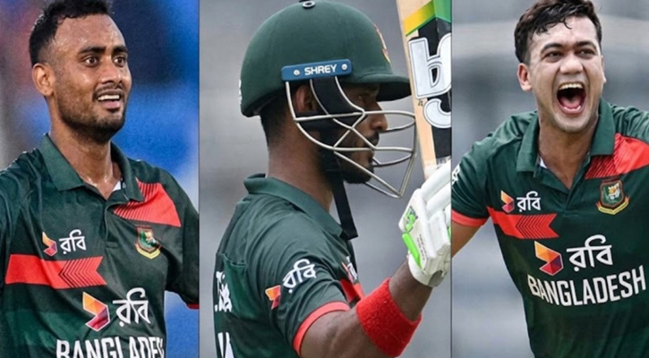 র‍্যাঙ্কিংয়ে সুখবর পেলেন তানজিদ, তাসকিন ও শরীফুল
