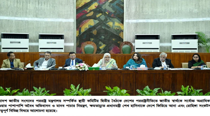 শেখ হাসিনাকে ফেরাতে কূটনৈতিক উদ্যোগ অব্যাহত: স্থায়ী কমিটি