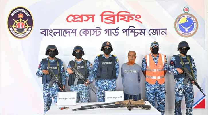 মেজ জাহাঙ্গীর বাহিনী’র প্রধানকে অস্ত্র ও গোলাবারুদসহ আটক