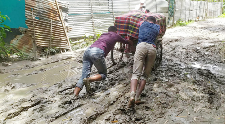 শ্রীবরদীতে কাচা রাস্তায় চরম দূর্ভোগ