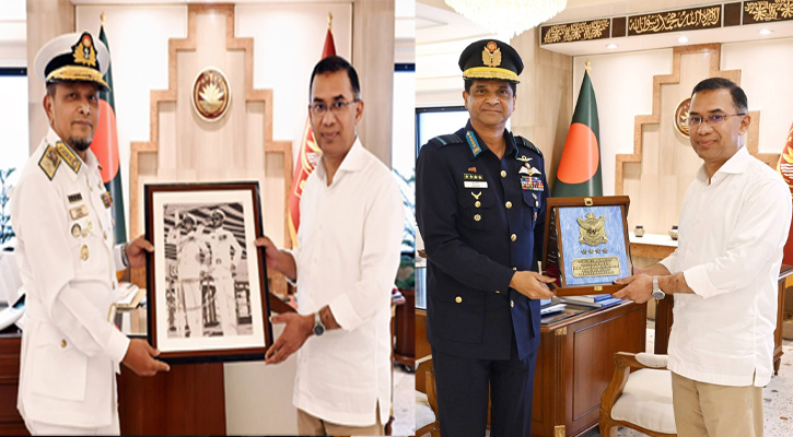 প্রধানমন্ত্রীর সঙ্গে বিমান ও নৌ বাহিনী প্রধানের সৌজন্য সাক্ষাৎ