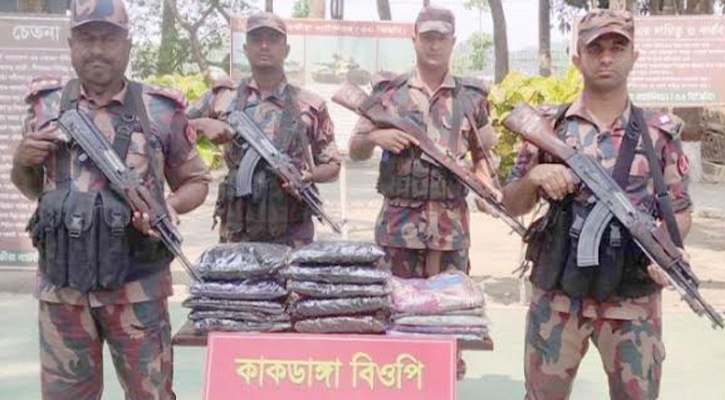  সীমান্তে বিজিবির অভিযানে  সাত লাখ টাকার ভারতীয় মালামাল জব্দ