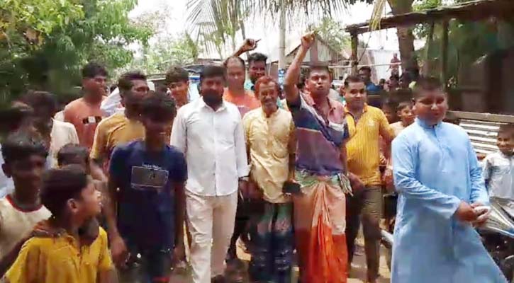 বিজয়নগরে অপরাধ নিয়ন্ত্রণে জনপ্রতিনিধির নেতৃত্বে বিক্ষোভ মিছিল