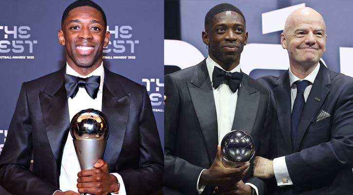 ফিফার বর্ষসেরা ফুটবলারও উসমান দেম্বেলে