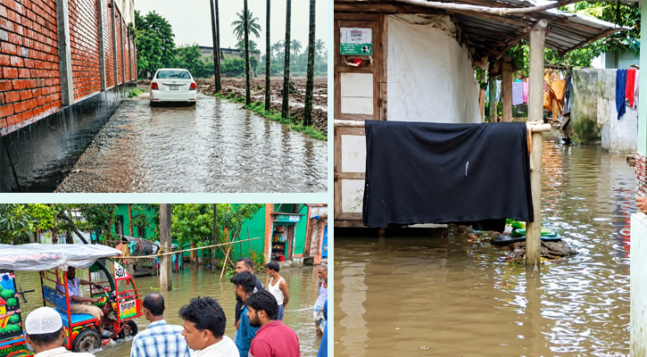 সামান্য বৃষ্টিতেই জলমগ্ন সড়ক, চরম ভোগান্তিতে পৌরবাসী