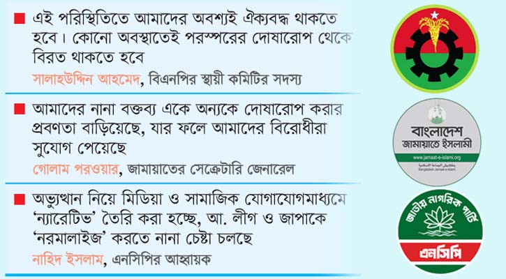 ঐক্যের বার্তা তিন রাজনৈতিক দলের