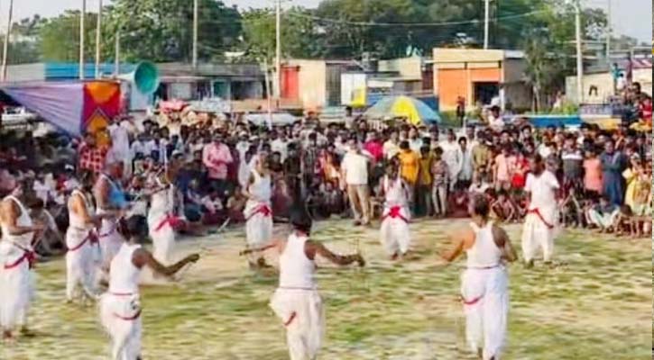 নবীনগরে নববর্ষ উপলক্ষে লাঠিখেলা অনুষ্ঠিত