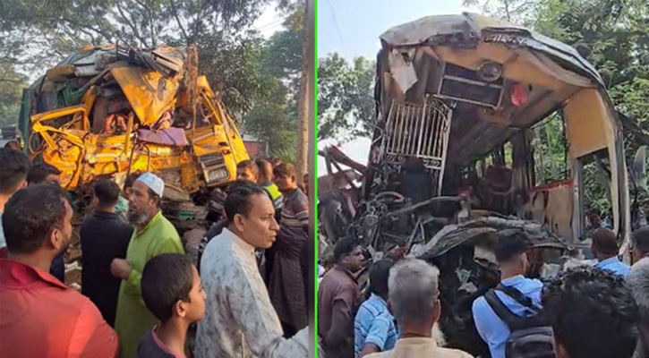 নাটোরে বাস-ট্রাক সংঘর্ষে নিহতের সংখ্যা বেড়ে ১৪