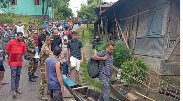 দীঘিনালায় পানিবন্দি হাজারো পরিবার