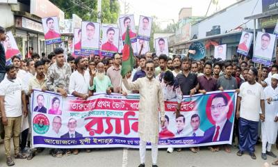 তারুণ্যের প্রথম ভোট ধানের শীষের পক্ষে হোক: সদরপুরে যুবদলের র‍্যালি