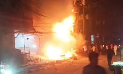 শ্রীপুরে ট্রান্সফরমার বিস্ফোরণে আগুন: দগ্ধ ৪