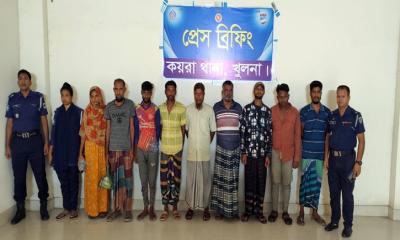 কয়রায় সাজাপ্রাপ্ত আসামিসহ ৯ জন গ্রেফতার