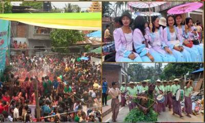 সাংগ্রাই উৎসবে মাতোয়ারা পাহাড়