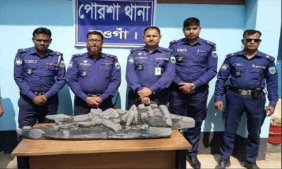 নওগাঁয়  প্রত্নতাত্বিক সম্পদ কষ্ঠী পাথরের মূর্তি উদ্ধার