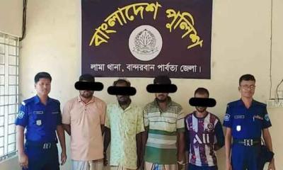 লামায় থানা পুলিশের অভিযানে ৪ আসামি গ্রেপ্তার