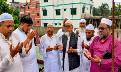 হাবিবপুর হাজী আনোয়ারা হাফেজিয়া মাদ্রাসার দ্বিতীয় তলার ছাদ ঢালাই উদ্বোধন