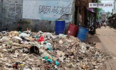 ঈদগাঁওয়ের ফার্নিচার পল্লীর বাঁশঘাটা সড়কে ময়লার স্তূপ
