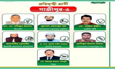 গাজীপুর-৩ আসনে তোর জোড়ে চলছে নির্বাচনী প্রচারণা