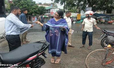 সিংড়ায়  ৪ বাইকারকে ৪ হাজার টাকা জরিমানা
