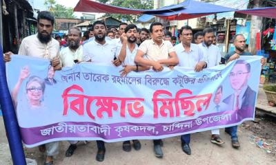 চান্দিনায় কৃষকদলের বিক্ষোভ মিছিল ও সমাবেশ অনুষ্ঠিত