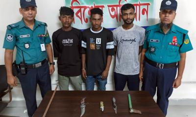 চট্টগ্রামের পাহাড়তলীতে আন্তঃজেলা ডাকাত দলের তিন সদস্য গ্রেফতার