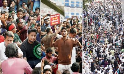 ঢাকায় উত্তাল রাজপথ: একাধিক মোড়ে আওয়ামী লীগ নিষিদ্ধের দাবিতে অবরোধ