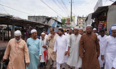 রাসিক প্রশাসকের ১৮নং ওয়ার্ডের আসাম কলোনী এলাকা পরিদর্শন