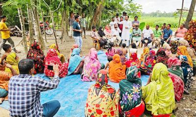 মান্দায় প্রান্তিক জনগণের সঙ্গে কেন্দ্রীয় বিএনপি নেতার মতবিনিময়