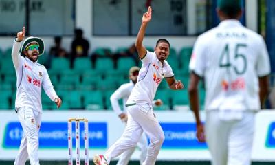 তাইজুলের দুর্দান্ত ৫ উইকেট, ৪৫৮ রানে অলআউট শ্রীলঙ্কা