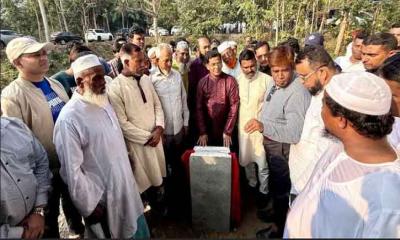 উচ্চ জলাধারের ভিত্তিপ্রস্তর স্থাপন করলেন এমপি সেলিমুজ্জামান সেলিম