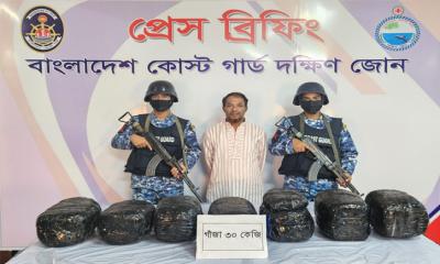 ভোলায় ৩০ কেজি গাঁজাসহ একজন মাদক কারবারি আটক