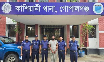 কাশিয়ানীতে স্ত্রী হত্যা‍‍`র ১২ ঘণ্টার মধ্যেই স্বামী গ্রেপ্তার